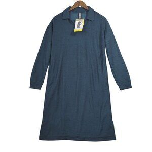 NEW Mondetta Collared Long Sleeve Ribbed Knit Eco Dress S  // 25CT